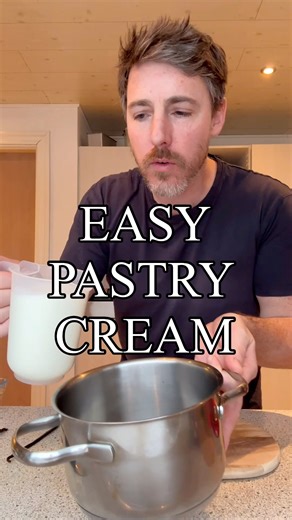 Easy Pastry Cream (crème pâtissière)😋☘️ I made this Pastry Cream earlier today. It can be used as a filling in quite a number of cakes and pastries so it’s a good one to have under your belt I used whole eggs. Eggs are pricey. So no leftover egg whites in this recipe folks 👌🏻 Recipe 500ml of milk Seeds from 1 vanilla bean 100g of sugar 40g of cornstarch/cornflour 2 large eggs The milk should be heated close to boiling. After everything is combined bring it back to a medium high heat and whisk