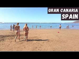 🇪🇸 Hot Day in Gran Canaria Beach - Spain ☀️🏖️ Amazing Las Canteras Beach Walk - 4K