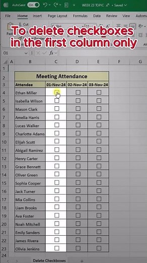 How to quickly delete checkboxes in Excel #exceltips #excel #microsoftexcel #yt #corporate #office
