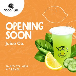 32K views · 14 reactions | It's Juice Co. Day! Lots of savory selections are happening in SM City Sta. Mesa. Make sure to drop by the 4th Level because #SMFoodHall is coming soon. Check out SM Supermalls food services https://www.smsupermalls.com/whats-new/food-take-out-and-delivery Thank you and stay safe!  For your safety, please observe our mall guidelines  bit.ly/SMSafetyGuidelines!  #SafeMallingAtSM #EverythingsHereAtSM | SM Foodcourt | Facebook
