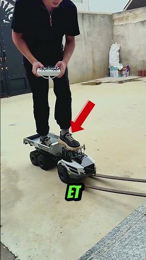 A remote-controlled truck… capable of transporting an adult!