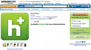 Hulu Plus lands in Amazon Appstore, only for Kindle Fire?
