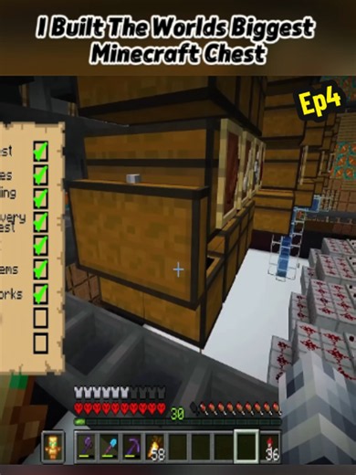 I Built The Worlds Biggest Minecraft Chest Ep4 #built #world #biggest #Minecraft #chest #Hardcore #fyp