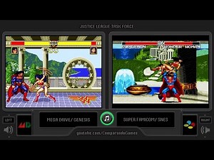 Dual Longplay [35] Justice League Task Force (Sega Genesis vs Snes) Side by Side Comparison