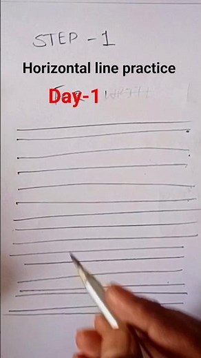 Horizontal line practice day-1 basic drawing for beginners #shorts
