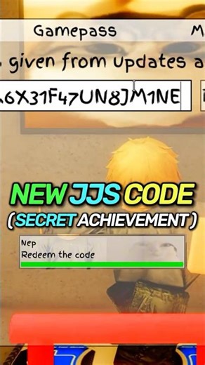 JJS SECRET NEP CODE ACHIVEMENT NEW UPDATE #jujutsushenanigans #jjs #roblox #shenanigans #jjk #anime