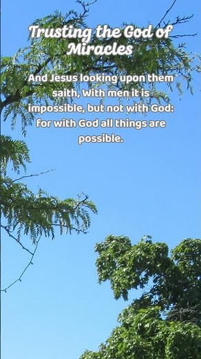 Trusting the God of Miracles #miracles #bible #faith #scripture #verse