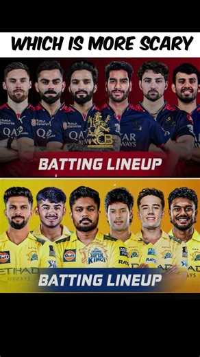 RCB vs CSK Batting Lineup 2026 💥 #shorts #ipl2026