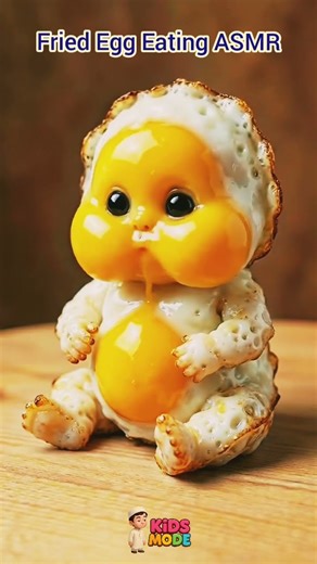 Freid Egg & Glazed Donut | #asmr #egg #donuts #viralasmr #viral #kids #satisfying #fypシ゚viral