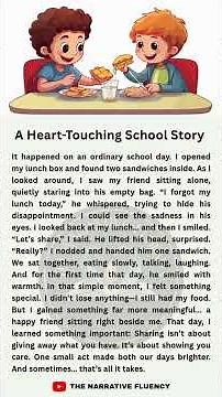 The Power of Sharing — A Heart-Touching School Story #english #englishgrammar #education