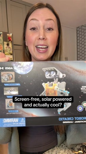 Screen-free toys that actually hold their attention are HARD to find… but this one delivers ☀️🤖 13 builds, solar powered, and under $14 with free shipping?! Perfect for curious kids who love to build and figure things out. #stemtoys #kidsactivities #screenfreeplay #educationaltoys #kidsgifts