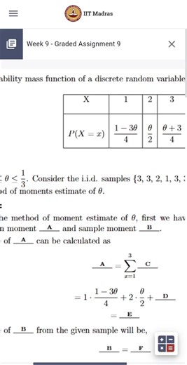 Statistics 2 Week 9 Graded Assignment || IIT Madras BS Degree