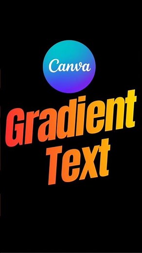 Canva Gradient Text Effect | No App Needed! Easy Canva Tutorial #canva