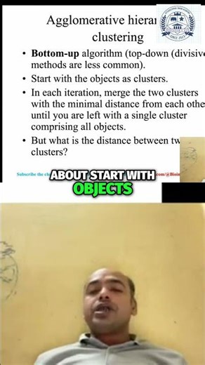 Hierarchical Clustering: Easy Bottom-Up Algorithm #video #shorts #reels #viral #neet #science #reels