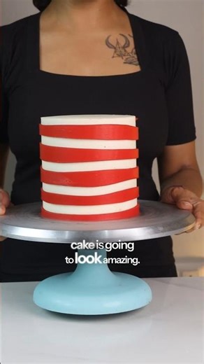 How to make a cake using ribbon 🎀