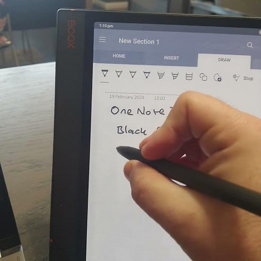 How OneNote Behaves on Boox E-Ink Tablets