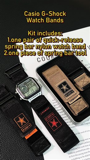 Hemsut Watch Bands on Instagram: "GA-100: Match your bold GA-100 with this rugged Army Star band. #watchbands #leatherwatchstrapquickrelease #hemsutwatchband #hemsutwatchbands #watchbandsformen #mensFKMwatchbands22mm Match the bold style of your GA-100 (and similar models like GA-110, GA-120)! This wide, durable nylon strap (24mm outer leather, 30mm outer nylon) offers superior comfort and a locked-in fit for active use. Military label details add authentic tactical flair. Quick-release system. 
