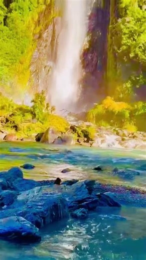 Mount Aspiring National Waterfall South Island Newzeland