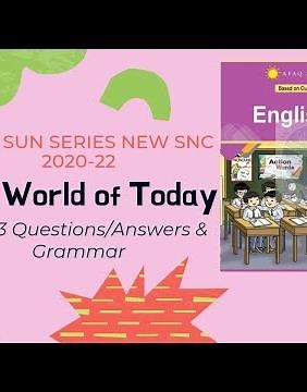 AFAQ English Class 4 Unit 3 The World of Today Sun Series New Single National Curriculum