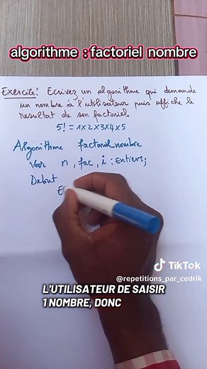 Calculer la factorielle d'un nombre avec un algorithme