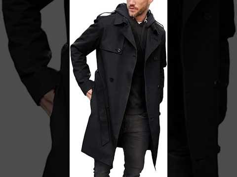 Gafeng Men's Belted Lapel Long Jacket Review - Pros & Cons - Men's Trench Coat