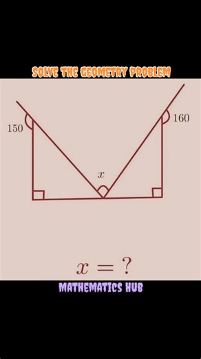 Mathematics Hub on Instagram: "Solve the geometry problem #viralreels #viral #maths #solve #simplify"