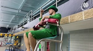 No birds in the water! 🐦🌊 Notre Dame Swimming/Diving 🆚 Louisville 📅 Saturday 📍 Rolfs Aquatic Center ⏱ und.com/swimmingstats #GoIrish | Notre Dame Fighting Irish Athletics