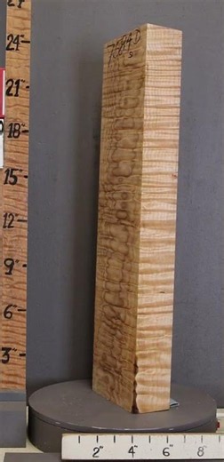 D7587 Musical Billet Curly Maple Lumber #woodworking #woodwork #wood