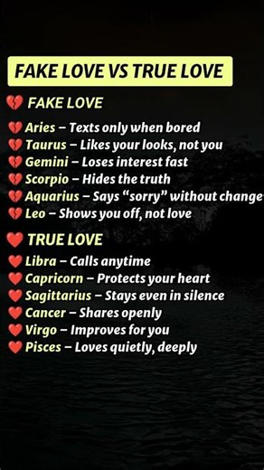 FAKE LOVE VS TRUE LOVE #shorts #zodiac #trending #astrology