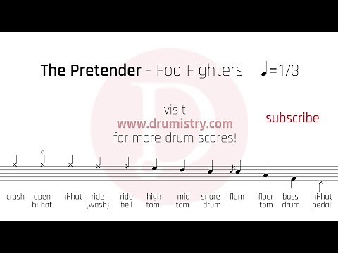 Foo Fighters - The Pretender Drum Score