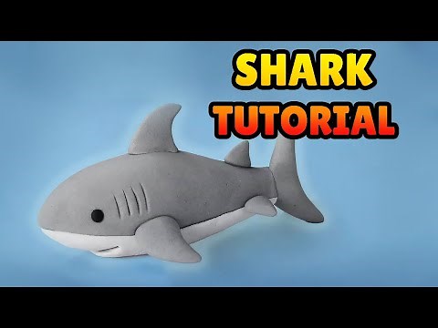 🔴 DIY how to make SHARK - Easy Polymer Clay, Fondant cake Tutorial