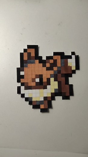 Dessin Pixel Art Facile d'Evoli Pokémon