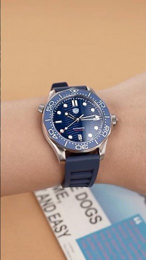 Watchdives WD007 Titanium NTTD Dive Watch Match with Rubber Strap