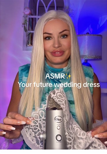 Close your eyes… this is the sound of Your future wedding dress 😇💕 #asmr #asmrsounds #fabricasmr #weddingdress #relaxingasmr