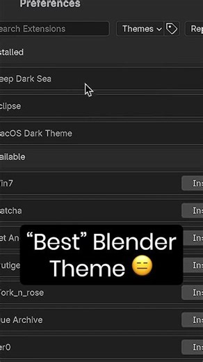"Best" Blender Theme 😑 #shorts #phonk #blender