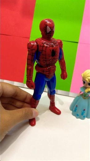 Spiderman with elsa frozen funny video #spiderman #elsa #funnytoys