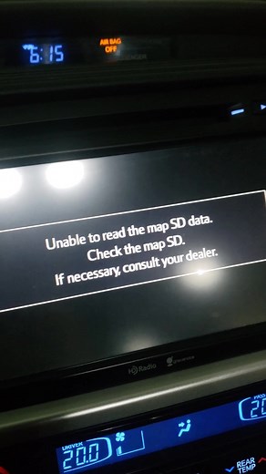 Unable to read the map sd data Toyota fix. #toyota #mapserror