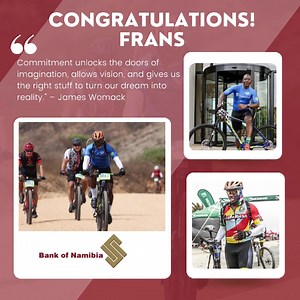 1.2K views · 41 reactions | The Bank of Namibia congratulates our Eagles champion Frans Amakali, who completed the 393km Desert Dash Race yesterday. You demonstrated dedication and perseverance during this race #BankOfNamibia | Bank of Namibia | Facebook