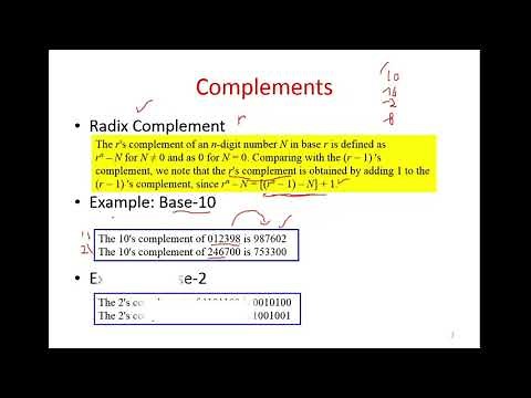 Lecture-3 Complement | r`s Complement |(r-1)` Complement | 9`s Complement| Diminished Radix | Radix