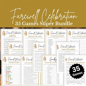 Farewell Party Games Bundle, 35 Game SUPER Bundle, Farewell Games for Kids, Farewell Celebration Games, Farewell Party Trivia, Riddles - Etsy