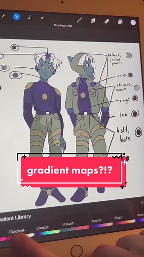 procreate continues to amaze me #procreate #arttutorial #gradientmap #webtoon #oc #scifi #10kartists