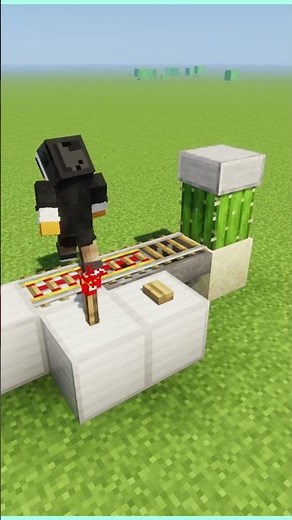 【マイクラ/Minecraft 切り抜き】超簡単なトロッコ駅の作り方を解説！通常編 #shorts