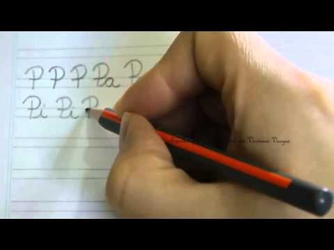 Caligrafía: Cómo escribir la letra p mayúscula con las vocales