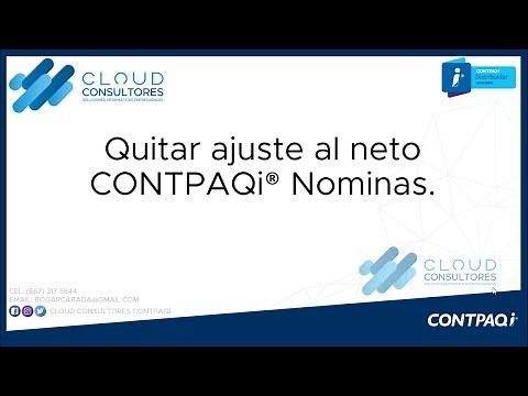 CONTPAQi NOMINAS AJUSTE AL NETO