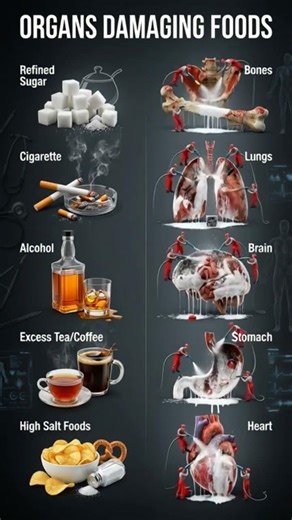 Organs Damaging Foods: Everyday Eating Habits That Slowly Harm Your Body