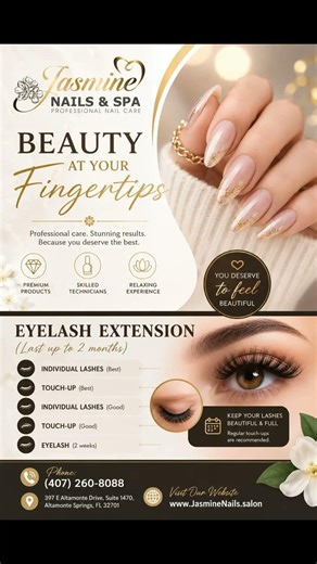 Elevate your beauty with premium care at Jasmine Nails & Spa