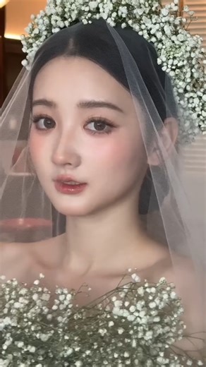 Cute Korean Bride Makeup Tutorial Korean Makeup Tutorial #shorts #makeup #koreanmakeup #photoshoot