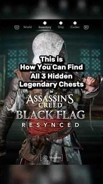 3 SECRET LEGENDARY CHEST LOCATIONS in ASSASSIN'S CREED BLACK FLAG RESYNCED! #shorts