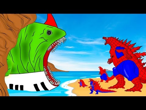 Spider Godzilla & Kong vs Evolution of Pianosaurus & Bloop: Who Will Win? | Godzilla Cartoon