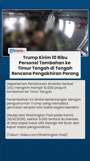 10 Ribu Pasukan Tambahan Bakal Dikirim AS ke Timur Tengah, Beri Sinyal Eskalasi Perang dengan Iran?